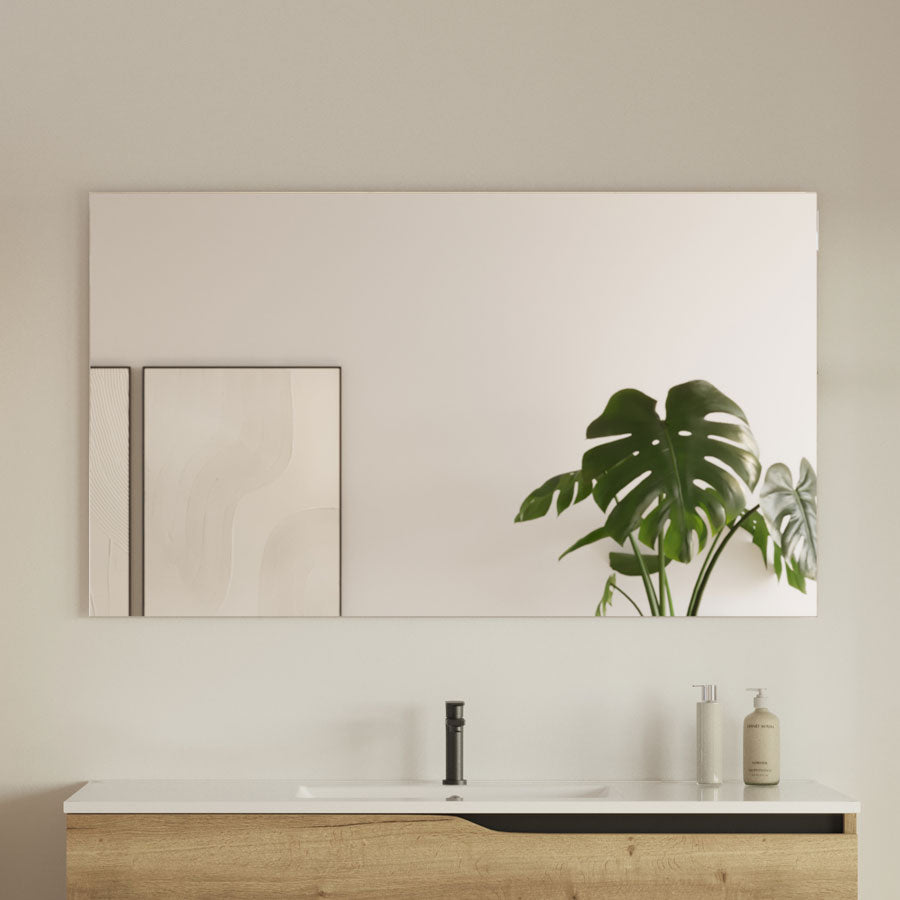 Miroir simple de salle de bain NELSON - 120x70cm