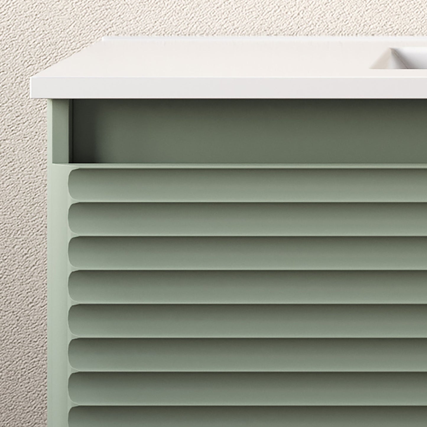 Meuble de salle de bain 100cm simple vasque - 2 tiroirs - SUZA