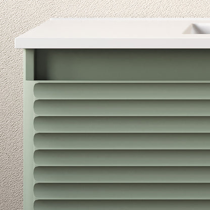 Meuble de salle de bain 100cm simple vasque - 2 tiroirs - SUZA